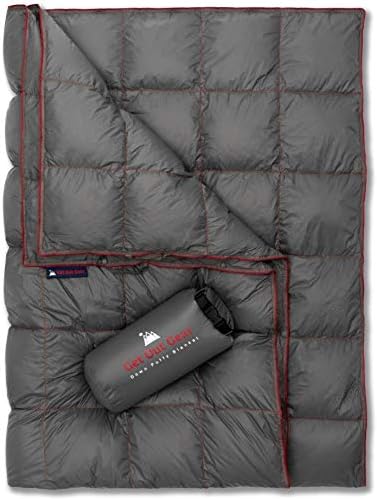 Down Camping Blanket - Puffy, Packable, Lightweight and Warm | Ideal for Outdoors, Travel, Stadium, Festivals, Beach, Hammock | 650 Fill Power Water-Resistant Backpacking Quilt