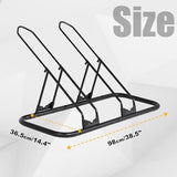 CyclingDeal Bike Rack Floor Parking Bike Stand for up to 6 Bicycles | Indoor, Home & Garage Storage Rack | Stable & Secure Bicycle Stand w/Tire Grooves Up to 29", Holding Plates & Custom Spacing