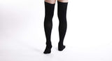 Doc Miller Thigh High Compression Socks - Open Toe, 20-30mmHg for Varicose Veins, Calf, Leg & Ankle Support, Pregnancy & Maternity Stockings, Small to Plus Size