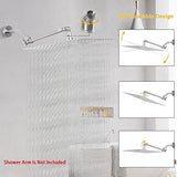 NearMoon Rain Shower Head, High Flow Stainless Steel Square Rainfall Shower, High Pressure Design, Awesome Shower Experience Even At Low Water Flow (10 Inch, Brushed Nickel)