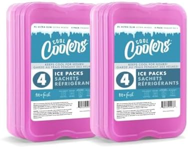 Cool Coolers by Fit + Fresh Slim Compact Reusable XL Ice Pack, Perfect for Lunch Boxes, Coolers, and Beach Bags