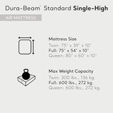 Intex 64102E Dura-Beam Standard Single-High Air Mattress: Fiber-Tech – Full Size – 10in Bed Height – 600lb Weight Capacity – Pump Sold Separately