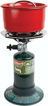 Coleman Bottletop Propane Camping Stove Portable 1-Burner Adjustable Stove with Wind Baffles Pressure Regulator and 10000 BTUs of Power; Ideal for Camping Hiking Backpacking & More