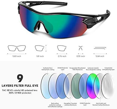 BEACOOL Polarized Sports Sunglasses for Men Women Youth Baseball Cycling Running Driving Fishing Golf Motorcycle TAC Glasses