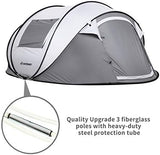 EchoSmile Camping Instant Pop Up Tent, 2/4/6/8/10 Person, Water Resistant Dome, Easy Setup for Camping Hiking and Outdoor, Portable with Carry Bag, 3 Season
