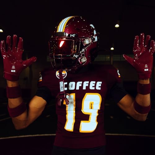 Nxtrnd Two Football Mouth Guard, Football Mouthpiece with Strap, Fits Adult & Youth (Maroon)