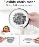 2 Pcs Kitchen Sink Strainer, Easy Clean Sink Drain Strainer, Anti-Rust Stainless Steel Sink Strainer, Anti-Clogging Strainer for Garbage Disposal, Dishwasher Safe (Patented Product)