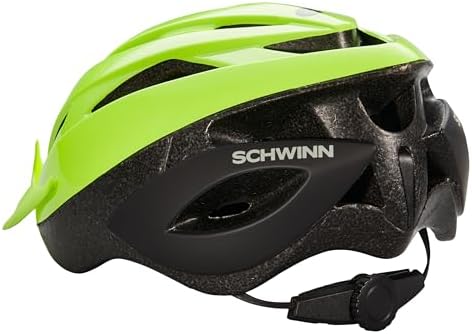 Schwinn Thrasher Bike Helmet for Adult Men Women Age 14+ with Suggested Fit 58-62cm, Multi-Mode Rear LED Light or No Light Option, Lightweight with Adjustable Side and Chin Strap, Bike Accessories