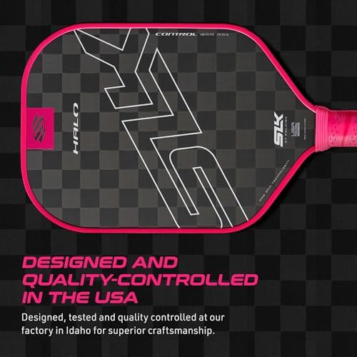 Selkirk Sport SLK Halo Raw Carbon Fiber Pickleball Paddle | Designed in The USA | Choose from The T700 Raw Carbon Fiber Power, The 18k Ultraweave Control, or The Kevlar Linkweave Thermoformed Pro