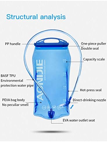 AONIJIE Leakproof Water Reservoirs for Backpacks/Running Vest Pack - 1L / 2L / 3L Hydration Bladder