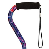 NOVA Sugarcane, Walking Cane with Quad Tip and Carrying Strap, Stand Alone Cane, Maui Flowers Design
