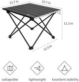 MOON LENCE Folding Beach Table, Small Folding Table, Outdoor Ultralight Aluminum Camping Table, Portable Compact Backpacking Table, Travel Table for Beach, Picnics, Cooking, Hiking