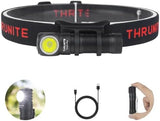 ThruNite TH20 Pro 1010 Lumen Rechargeable LED Headlamp, Powerful Right Angle Flashlight Compatible with AA Battery, for Indoor & Outdoor Adventures in Hiking, Camping, Cycling(Cool White)