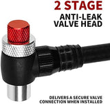 BV Mini Bike Pump Portable Frame Pump, Air Ball Pump Inflator with Ball Pump Needles, Fits Presta & Schrader- Smart Valve