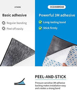 OCEANBROAD EVA Foam Boat Flooring with 3M Adhesive Backing Marine Self-Adhesive Decking 96''x45.6''/36''/28.8''/16.8'', 48''x16.8'' Faux Teak Sheet for Jon Boats Swim Platform Helm Pad RV Floor