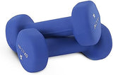 Yes4All Neoprene Coated Dumbbell Hand Weight Sets of 2 - Multiple Weight Options with 15 Colors, Anti-roll, Anti-Slip, Hexagon Shape