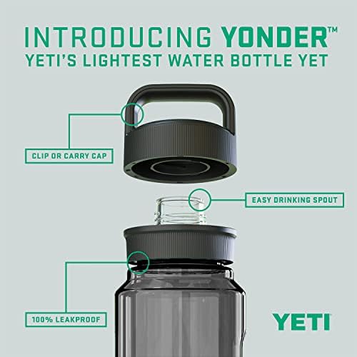 YETI Yonder Water Bottle with Yonder Chug Cap, Lightweight, Leakproof and BPA-Free