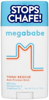 Megababe Thigh Rescue Anti-Chafe Stick | Prevents Skin Chafe & Irritation | Thighs, arms, Bra-Lines & More