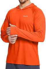 baleaf Men's Sun Protection Hoodie Shirt UPF 50+ Long Sleeve UV SPF T-Shirts Rash Guard Fishing Swimming Lightweight