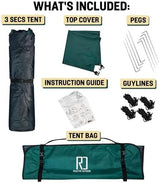 Reactive Outdoor Tent - 3 Second Tent - 3 Sec Instant Pop Up Tent - Easy and Quick Setup Camping Tent - 1 Person Setup Waterproof Double Layer Outdoor Camping Tent
