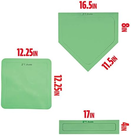 Franklin Sports MLB Throw Down Baseball Bases with Home Plate + Pitcher's Rubber - Backyard Rubber Base Set Perfect for Baseball, Teeball + Kickball
