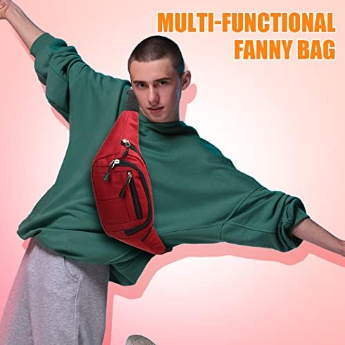 Kajaia 14 Pcs Fanny Pack Bulk 80s 90s Waterproof Crossbody Waist Bag Traveling Running Exercise Waist Pack with Adjustable Belt Holographic Bum Bag for Women Men Travel Rave(Novelty Style,Colorful)