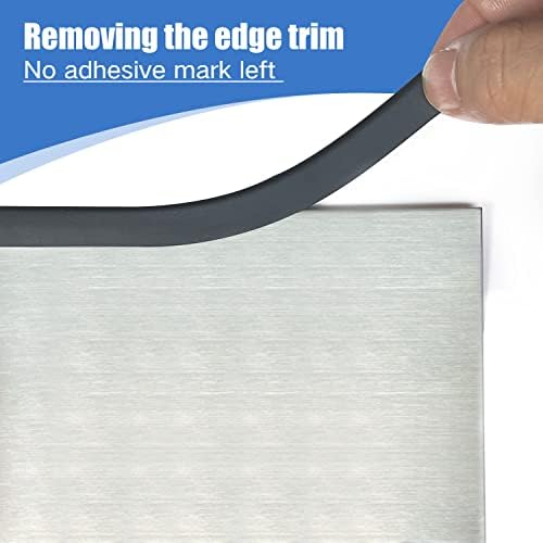 Rubber Edge Trim, Self-Adhesive Rubber Edge Trim, Edge Protector for Sheet Metal, EPDM Material, Fit 1/16"(1.6mm), Length 20Ft, Black Color,