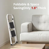 HBTower Step Ladder Folding Step Stool for Adults with Anti-Slip Pedal,330 lbs Capacity for Kitchen, Home,White