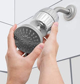 AquaBliss HEAVY DUTY Shower Filter – Latest Superior Advanced 30x Filtration - Universal Multi-Stage Shower Head Filter Reduces Chemicals, Chlorine & Odors - Chrome (SF500)