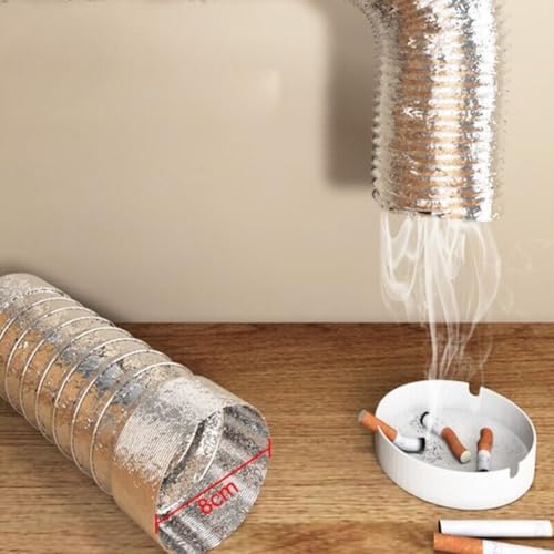 Oniissy Kitchen Exhaust Fan Ventilation Fan,Smoke Absorber Fume Extractor Fan Pipe Duct Exhuast Fan USB Adjustable Speed,for Home Bathroom Garage(Fan plus 6m pipe)