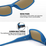 STORYCOAST Polarized Sports Sunglasses for Men Women Unbreakable Frame Cycling Fishing Driving