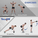 Yes4All 5-80 lbs Cast Iron Kettlebell for Dumbbell Weights Exercises, Gym, Full Body Home Workout Equipment, Push up, Grip and Strength Training