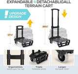 TOURIT Collapsible 48-Can Leak-Proof Insulated Rolling Cooler with All-Terrain Cart, Upgraded Fixtures and New Wheels Suitable for Beach, Picnic, Shopping