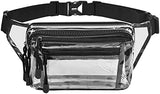 Clear Bag Stadium Approved Large Clear Fanny Pack for Women for Work,Multi-purpose Waist Bag for Travel & Sporting Event