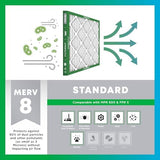 Filterbuy 16x24x1 Air Filter MERV 8 Dust Defense (6-Pack), Pleated HVAC AC Furnace Air Filters Replacement (Actual Size: 15.38 x 23.38 x 0.75 Inches)