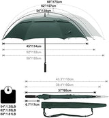 G4Free 47/54/62/68 Inch Automatic Open Golf Umbrella Oversize Extra Large Double Canopy Vented Windproof Waterproof Stick Umbrellas