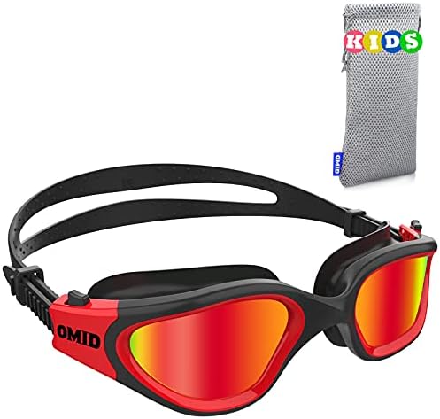 OMID Kids Swim Goggles, P2mini Polarized Swimming Goggles Comfortable for Age 6-14