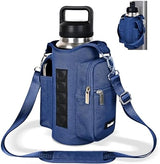 icolor Magnetic Gym Bag Water Bottle Carrier Holder with Phone Pockets & Shoulder Strap,5 Built-in Magnets Gym Bottle Pouch Sleeve,Magnetic Bag Gym Accessories Organizer for Men Women