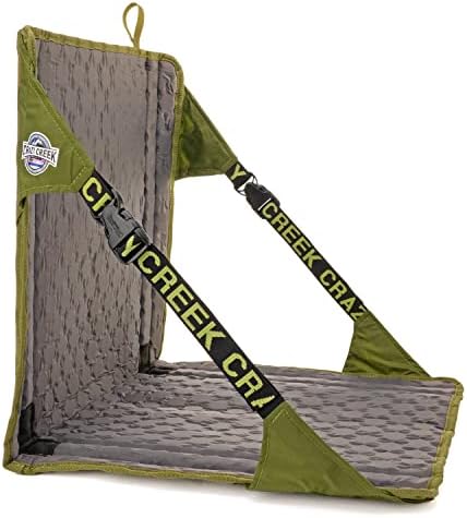 Crazy Creek HEX 2.0 Original Chair for Camping, Stadium Seating & More, Comfort on All Terrains, Adjustable Straps, Compact Design, Water-Resistant,Olive/Slate