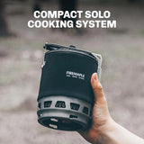 Fire-Maple "Fixed Star 3" Personal Cooking System | Pot/Jet Burner Stove System with Electric Ignition | Ideal for Hiking, Camping, Backpacking, Fishing, Hunting Trips and Emergency Use, Black