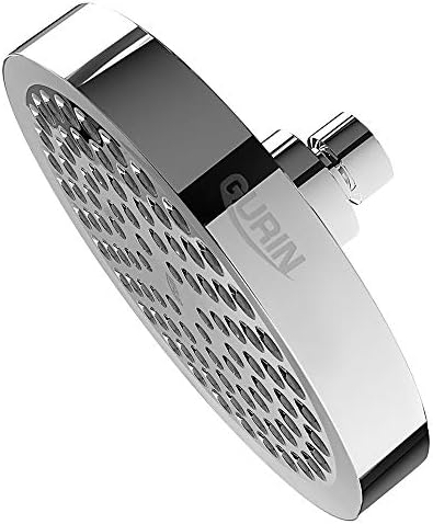 GURIN Shower Head High Pressure Rain, Luxury Bathroom Showerhead with Chrome Plated Finish, Adjustable Angles, Anti-Clogging Silicone Nozzles (2.5 GPM)