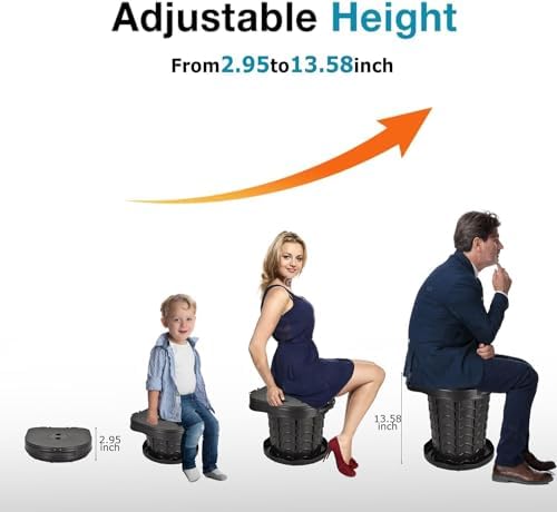 Upgrade Retractable Portable Toilet Travel Toilet Adjustable Height Camping Toilet Portable Potty for Adults Kids, Foldable Portable Toilet for Camping/Car