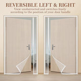 Yotache White Reversible Left Right Side Opening Magnetic Screen Door Fits Door Size 32 x 82, Unobstructed View Upgraded Polyester Mesh for Back Door, Actual Screen Size 34" x 83"