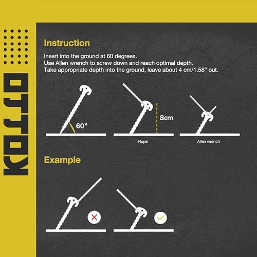 Fstop Labs 20 Pack Large 10 inch Outdoor Tent Stakes Heavy Duty Screw Style for Camping, Hiking, Ultimate Ground Stakes Ground Anchors Pegs