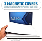 Powerful Magnetic Vent Covers (3-Pack) That Will Never Fall Off (Upgraded Design) - for Sealing Floor/Wall/Ceiling Registers of Width 7.25" to 8", Length 11.25" to 12" | Vent Not Included | White