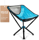 CLIQ Portable Chair - Lightweight Folding Chair for Camping - Supports 300 Lbs - Perfect for Outdoor Adventures - Sky