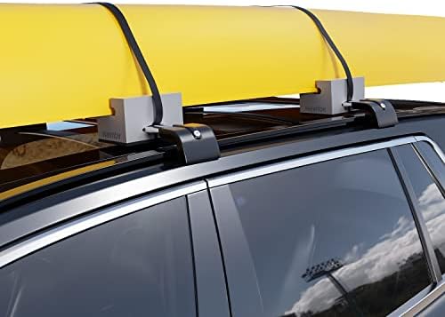 Universal Canoe Carrier Kit Canoe Foam Block for Roof Soft Standard Replacement Car Top Roof Racks Pads with Tie-Downs, 6 inch