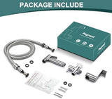 Handheld Bidet Sprayer for Toilet,Premium SUS304 Stainless Steel Bathroom Bidet Sprayer Attachment Set with Anti-Leak Hose&High Pressure, Ideal for Feminine Wash, Cloth Diaper Cleaning&Muslim Shower