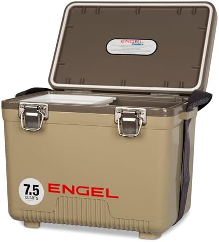 Engel UC7 7.5qt Leak-Proof, Air Tight, Drybox Cooler and Small Hard Shell Lunchbox for Men and Women