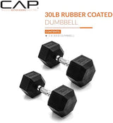 CAP Barbell Coated Dumbbell Weight | Multiple Options Pairs & Sets